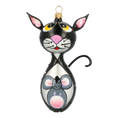 Załaduj obraz do przeglądarki galerii, Cat and Mouse. Handmade Glass Christmas ornament. 2020-018