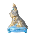 Load image into Gallery viewer, Yorkie Cutie Handmade Glass Christmas ornament Yorkshire Terrier 2020-040