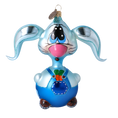 Załaduj obraz do przeglądarki galerii, Joyful Hare. Handmade Glass Christmas ornament. 2020-042