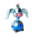 Załaduj obraz do przeglądarki galerii, Joyful Hare. Handmade Glass Christmas ornament. 2020-042