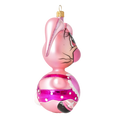 Załaduj obraz do przeglądarki galerii, Pink Rabbit. Handmade Glass Christmas ornament. 2020-043