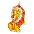 Załaduj obraz do przeglądarki galerii, Lew ze srebrną grzywą Król Zwierząt Szklana Ozdoba