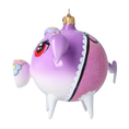 Load image into Gallery viewer, Lavender Blossom Piglet Premium christmas glass ornament 2020-074