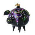 Załaduj obraz do przeglądarki galerii, Midnight Jeweled Piglet Premium christmas glass ornament 2020-075