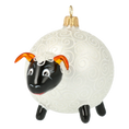 Load image into Gallery viewer, Pearl White Sheep Premium christmas glass ornament 2020-077