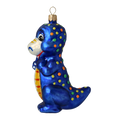 Załaduj obraz do przeglądarki galerii, Cobalt Blue Dinosaur Premium christmas glass ornament 2020-081