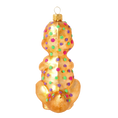 Load image into Gallery viewer, Gilded Speckled Dinosaur Premium christmas glass ornament 2020-084