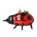 Load image into Gallery viewer, Scarlet Ladybird and Green Caterpillar Premium christmas glass ornament 2020-093