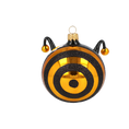 Load image into Gallery viewer, Happy Bee. Handmade Glass Christmas ornament. 2020-110