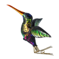 Load image into Gallery viewer, Iridescent Midnight Hummingbird Premium christmas glass ornament 2020-127