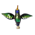 Load image into Gallery viewer, Iridescent Midnight Hummingbird Premium christmas glass ornament 2020-127