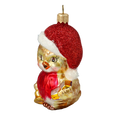 Load image into Gallery viewer, Gilded Caroling Songbird Premium christmas glass ornament 2020-148