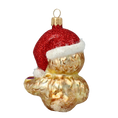 Load image into Gallery viewer, Gilded Caroling Songbird Premium christmas glass ornament 2020-148