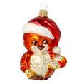 Load image into Gallery viewer, Amber Caroling Songbird Premium christmas glass ornament 2020-149