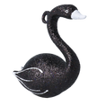 Załaduj obraz do przeglądarki galerii, Starlit Midnight Swan Premium christmas glass ornament 2020-151