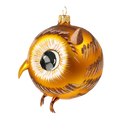 Load image into Gallery viewer, Forest Owl. Handmade Glass Christmas ornament. 2020-169