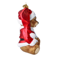 Load image into Gallery viewer, Crimson Santa Teddy Premium christmas glass ornament 2020-177