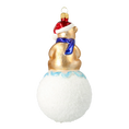 Load image into Gallery viewer, Arctic Friends on Snowball Premium christmas glass ornament 2020-217