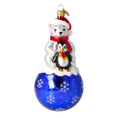 Load image into Gallery viewer, Midnight Blue Arctic Friends Premium christmas glass ornament 2020-218
