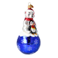 Load image into Gallery viewer, Midnight Blue Arctic Friends Premium christmas glass ornament 2020-218