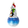 Załaduj obraz do przeglądarki galerii, Arctic Friends Icy Blue Snowball Premium christmas glass ornament 2020-219