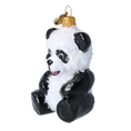 Załaduj obraz do przeglądarki galerii, Snow Panda - Glass Christmas Ornament. 2020-222