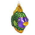 Load image into Gallery viewer, Gilded Emerald Spotted Fish Premium christmas glass ornament 2020-228