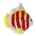 Load image into Gallery viewer, Ruby Striped Angel Fish Premium christmas glass ornament 2020-231