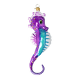 Load image into Gallery viewer, Neptunus seahorse. Handmade Glass Christmas ornament. 2020-239