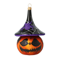 Załaduj obraz do przeglądarki galerii, Sinister Midnight Sovereign | Hand-Painted Glass Ornament | Blubom 2020-266