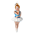 Load image into Gallery viewer, Azure Blue Ballerina Premium christmas glass ornament 2020-288