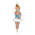 Load image into Gallery viewer, Azure Blue Ballerina Premium christmas glass ornament 2020-288