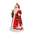 Load image into Gallery viewer, Crimson Village Santa Claus Premium christmas glass ornament 2020-325