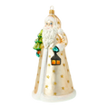Load image into Gallery viewer, Starlit Ivory Santa Claus Premium christmas glass ornament 2020-334