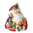 Load image into Gallery viewer, Teddy Bears Christmas Gathering Handmade Glass Christmas Ornaments Santa Claus 2020-347