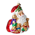 Load image into Gallery viewer, Teddy Bears Christmas Gathering Handmade Glass Christmas Ornaments Santa Claus 2020-347