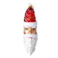 Załaduj obraz do przeglądarki galerii, Santa Claus Moon on a Star Banner. Handcrafted Glass Christmas Ornament. 2020-363