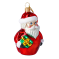 Load image into Gallery viewer, Petite Crimson Santa Premium christmas glass ornament 2020-367