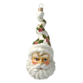 Load image into Gallery viewer, Spiral Holly Saint Nicholas Premium christmas glass ornament 2020-378