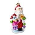 Load image into Gallery viewer, Santa’s Little Helper Handmade Glass Christmas Ornaments