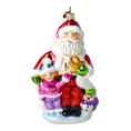 Załaduj obraz do przeglądarki galerii, Santa’s Little Helper Handmade Glass Christmas Ornaments 2020-385