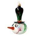 Load image into Gallery viewer, Frosty the Snowman Handmade Glass Christmas ornament free blowing