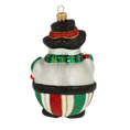 Załaduj obraz do przeglądarki galerii, Emerald Scarf Snowman Premium christmas glass ornament 2020-392