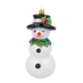 Load image into Gallery viewer, Jolly Frosty Snowman .Handmade Glass Christmas ornament 2020-397