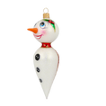Load image into Gallery viewer, Frosty Cheer Handmade Snowman Glass Christmas ornament 2020-403