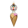 Load image into Gallery viewer, Frosty Cone Handmade Snowman Glass Christmas ornament 2020-404