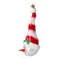 Load image into Gallery viewer, Whimsical Crimson Snowman Premium christmas glass ornament 2020-410