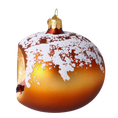 Load image into Gallery viewer, Marmalade Doughnut. Handmade Glass Christmas ornament. 2020-445
