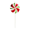 Load image into Gallery viewer, Crimson Emerald Swirl Lollipop Premium christmas glass ornament 2020-447