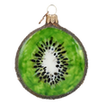 Załaduj obraz do przeglądarki galerii, Kiwi slice. Handmade Glass Christmas ornament. 2020-464